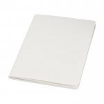 Caderno, papel de pedra hidrorresistente, folhas B6 pautadas cor branco