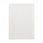 Caderno, papel de pedra hidrorresistente, folhas B6 pautadas cor branco segunda vista traseira