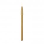 Lápis de bambu sem tinta com ponta de grafite preto cor natural vista lateral