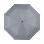 Guarda-chuva dobrável com fecho automático cor cinzento segunda vista frontal
