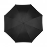 Guarda-chuva com padrão no tecido interior cor preto vista frontal