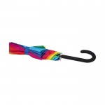 Guarda-chuva promocional cores do arco-íris cor multicolor vista de detalhe