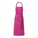 Avental com dois bolsos e logo para brindes cor cor-de-rosa