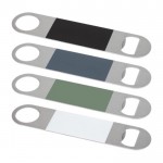 Abre-cápsulas de aço com detalhe colorido cor preto quarta vista