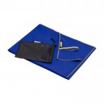 Toalha para ginástica ultra leve de poliéster e nylon 200 g/m2 cor azul real