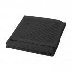 Manta de algodão gofrada com rebordo lateral 300 g/m2 cor preto
