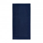 Toalha suave e grossa em algodão 550 g/m2 cor azul-marinho segunda vista frontal