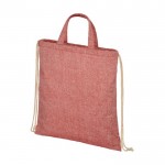 Saco tipo mochila com cordão de 210 g/m2 cor vermelho