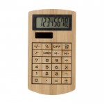 Calculadora de bambu para personalizar cor madeira vista frontal