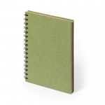 Caderno de cartão reciclado cor verde primeira vista