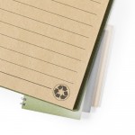 Caderno de cartão reciclado cor verde quarta vista