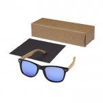 Óculos de sol de alta qualidade cor madeira terceira vista