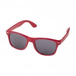 Óculos de sol de plástico reciclado, lentes esfumadas UV400 cor vermelho