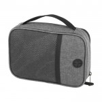 Bolsa de rPET com mosquetão ideal para gadgets cor cinzento