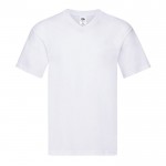 T-shirt decote em V algodão 150 g/ m2 cor branco