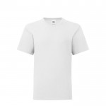 T-shirt de criança em algodão 150 g/ m2 cor branco