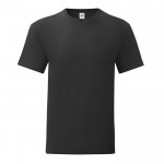 T-shirt de algodão ringspun 150 g/m2 cor preto