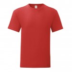 T-shirt de algodão ringspun 150 g/m2 cor vermelho