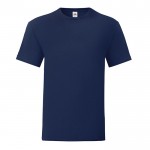 T-shirt de algodão ringspun 150 g/m2 cor azul-marinho