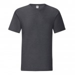T-shirt de algodão ringspun 150 g/m2 cor cinzento-escuro