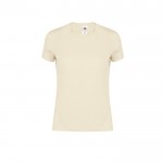 T-shirt de algodão ajustada para mulher 150 g/m2 Fruit Of The Loom cor natural primeira vista