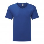 T-shirt decote em V algodão 150 g/ m2 cor azul