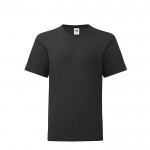T-shirt de criança em algodão 150 g/ m2 cor preto