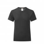 T-shirt para criança algodão 150 g/m2 cor preto