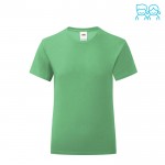 T-shirt para criança algodão 150 g/m2 cor verde primeira vista