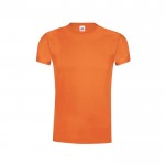 T-shirt de algodão em várias cores 145 g/m2 Fruit Of The Loom cor cor-de-laranja primeira vista