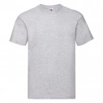 T-shirt de algodão em várias cores 145 g/m2 Fruit Of The Loom cor cinzento primeira vista