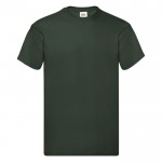 T-shirt de algodão em várias cores 145 g/m2 Fruit Of The Loom cor verde-escuro primeira vista