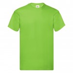 T-shirt de algodão em várias cores 145 g/m2 Fruit Of The Loom cor verde-lima primeira vista