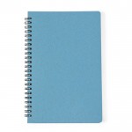 Caderno com capa em cana de trigo cor azul primeira vista