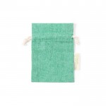 Saco de algodão reciclado 120 g/m2 cor verde primeira vista