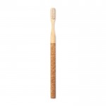 Escova de dentes de cortiça e bambu cor natural terceira vista
