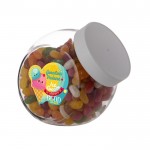 Frasco médio com sortido de Jelly Beans 900 ml cor branco