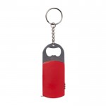 Porta-chaves de metal abre-garrafas, LED/fita métrica de 1 M cor vermelho terceira vista