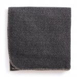 Manta de tecido escocês reciclado parcial cor cinzento-escuro