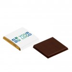 Minichocolates de chocolate negro, embalagem reciclada 5 g cor branco vista principal