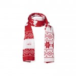 Cachecol, poliéster acrílico, design Natal vermelho/branco segunda vista
