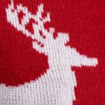 Cachecol, poliéster acrílico, design Natal vermelho/branco quarta vista