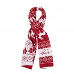 Cachecol, poliéster acrílico, design Natal vermelho/branco cor vermelho primeira vista