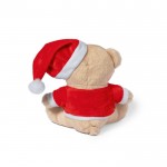 Urso de peluche, gorro de Pai Natal/camisola personalizável cor castanho terceira vista