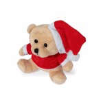 Urso de peluche, gorro de Pai Natal/camisola personalizável cor castanho quarta vista