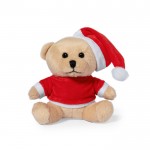 Urso de peluche, gorro de Pai Natal/camisola personalizável cor castanho primeira vista