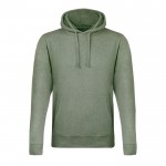 Sweatshirt de poliéster e algodão unissex 175 g/m2 MKT Landon cor verde primeira vista