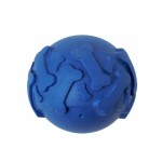 Bola de borracha para animais com relevo em forma de ossos cor azul primeira vista