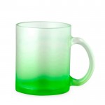 Caneca de vidro com acabamento fosco em cores translúcidas 350ml cor verde primeira vista