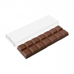 Tablete retangular de chocolate de leite ou negro 75 g cor branco segunda vista